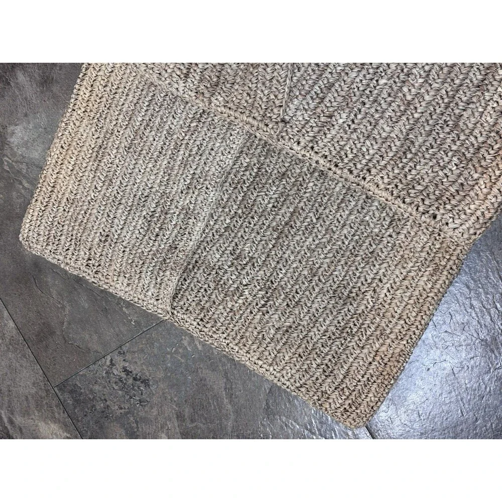 Set of 2 Potterybarn Raffia Straw Square Boho Pillow Sham Covers 18x18